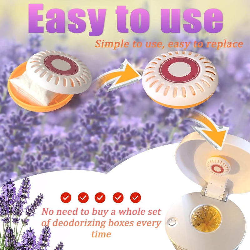 PurifyLogix 10PCS Lavender Scented Baking Soda Refills for Puck Baking Soda Cartridge, Diaper Pail Deodorizers Odor Absorber Compatible with Munchkin Step and Pail Diaper Pails (for 3.5" Cartridge) - Image 5